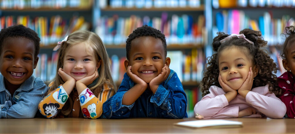 happy children at school