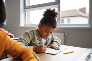 Child doing homework